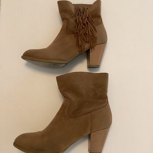 Frankey Women’s Leather Suede Ankle BootsTan Size 8.5M